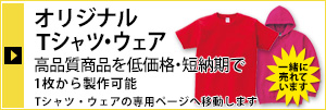 オリジナルTシャツ・ウェア専門店　注文内容に合わせて2種類のプリント方法をご用意　1枚から製作可能