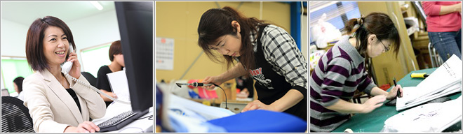 デザイン作業・出力作業・加工作業