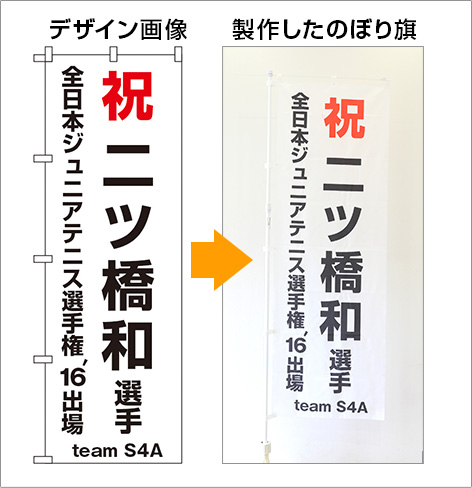 選挙用のぼり旗デザインサンプル２