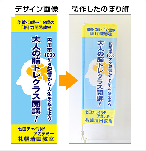 店舗用のぼり旗デザインサンプル７