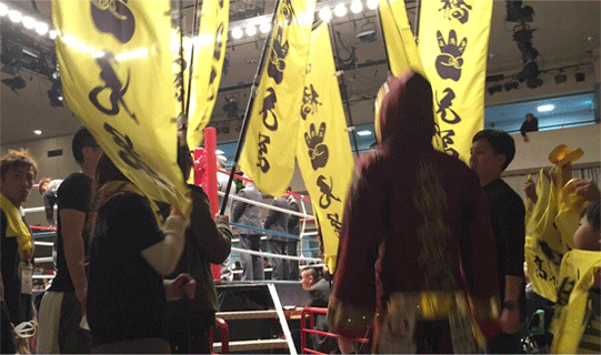 のぼり旗のお陰で迫力ある入場、応援ができました。(山田　富士夫さま)