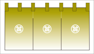 仕切りのれん02【家紋のれん】