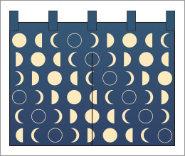 仕切りのれん05【月のれん】