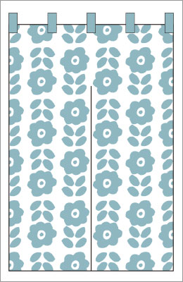 仕切りのれん07【北欧のれん】