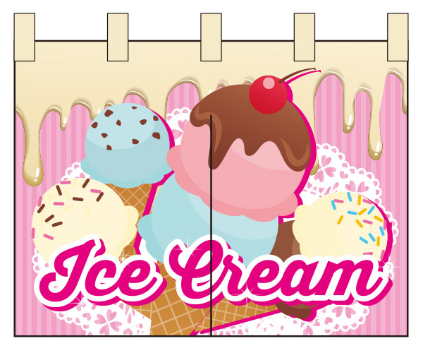 洋菓子のれんデザインサンプル06