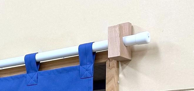 設置も簡単のれん掛け