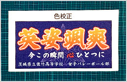 色校正は実際の10分の1程のサイズで切りっぱなしの状態です