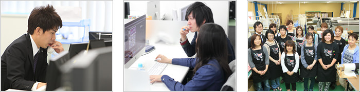 お客様の大切なオリジナルタオルをすべて自社内一貫体制で製作