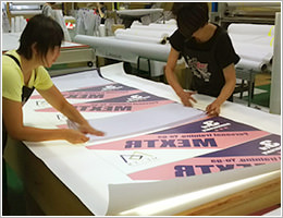 通常印刷と短時間印刷の生地比較