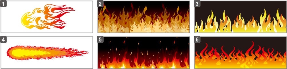 イラストサンプル　炎